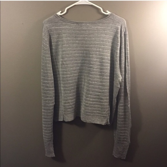 Lane Bryant Metallic Cropped Sweater NWT 18 20 2X Gray Silver Women’s - Picture 5 of 7